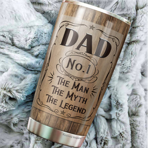 Best Dad Ever Tumbler 20Oz - The Man The Myth The Legend Travel Coffee Mug - Tumbler Gifts for Dad, Father, Bonus Dad, Father-in-law, Birthday, Christmas, Father's Day Tumbler Gifts