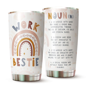 Kozmoz Inspire Work Bestie Definition 1 Pack Tumbler 20 Oz - Work Bestie Cup, Work Bestie Gifts For Women - Funny Gifts for Coworkers, Collegues