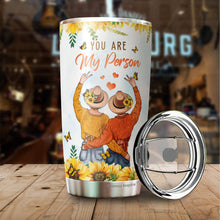 Load image into Gallery viewer, YANBI Gifts For Bestie - You Are My Person Tumbler - Bestie Tumbler For Women - Best Friend Sunflower Tumbler - Gifts For Best Friend - Best Friends Tumbler For Women