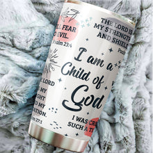 Load image into Gallery viewer, Christian Tumbler - Gifts for Christian Women - Bible Emergency Tumber - Motivational Coffee Tumbler - Gift Ideas for Christian Men, Women, Friend, Coworkers - I Am A Child of God Tumblers 20 Oz