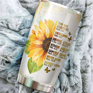 Gifts For Women - Inspiration Religious Gift - Sunflower Christian Mug - You Are Beautiful Bible Verse Tumbler For Friend Gifts - Women Gifts For Christmas Holiday - Gifts For Mom, Aunt, Sister