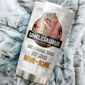 Gifts For Uncle - Best Uncle Mug Gifts - Father Day Gifts For Uncle From Niece, Nephew - Unclesaurus Gifts on Birthday, Christmas - Meaning Gift For New Uncle, Uncle Announcement 20Oz Tumbler