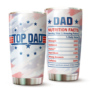 Kozmoz Inspire Top Dad Father Day Gifts For Dad - Dads Spot Pillow Cover With Pocket Dad Tumbler 20oz - Patriotic Military Gifts For Dad, Husband On Christmas, Birthday - Gifts Set For Dad, Fathers