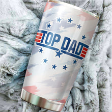 Load image into Gallery viewer, Kozmoz Inspire Top Dad Father Day Gifts For Dad - Dads Spot Pillow Cover With Pocket Dad Tumbler 20oz - Patriotic Military Gifts For Dad, Husband On Christmas, Birthday - Gifts Set For Dad, Fathers