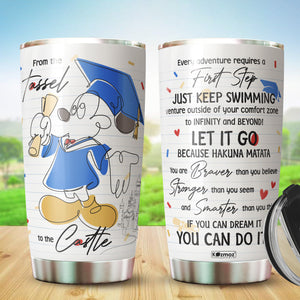 Graduation Gifts - Perfect Gifts For Graduates - From The Tassel To The Castle Stainless Steel Tumbler 20oz - Funny Graduation Travel Coffee Mug Gifts For Her, Him, Daughter, Son, Friends, Graduates