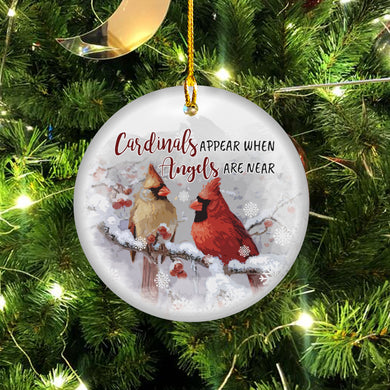 Cardinals Appear When Angels are Near Ornament First Christmas Ornament Sign for Wreaths Christmas Signs for Wreaths Christmas 2