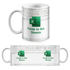 Freak In The Sheets Mug 2 - Accountant cup - Accountant funny mug - accounting  gift - cpa gifts - excel life -accounting graduation gifts - excel shortcut, na CPA,CFO, Coworkers, Men, Women Mug 11Oz 15Oz