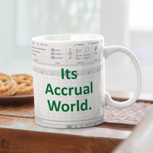 Its Accrual World Mug - Accountant cup - Accountant funny mug - accounting  gift - cpa gifts - excel life -accounting graduation gifts -  excel shortcut, na CPA,CFO, Coworkers, Men, Women Mug