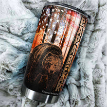 Load image into Gallery viewer, Papa Bear Tumbler - Being A Dad Is An Honor Being A Papa Is Priceless Tumbler - Birthday Gifts For Dad Tumbler - Gifts Idea For Dad, Daddy, Father - 2022 Fathers Gifts - Tumbler 20oz