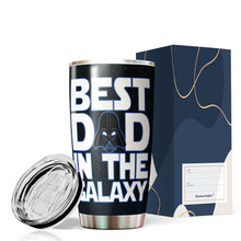 Load image into Gallery viewer, Best Dad In The Galaxy Tumbler - Dad Nutrition Facts Tumbler - Best Dad Tumbler - Dad Birthday Gifts From Son, Daughter, Kids - Gifts Idea For Dad, Daddy, Father - 2022 Fathers Gifts - Tumbler 20oz