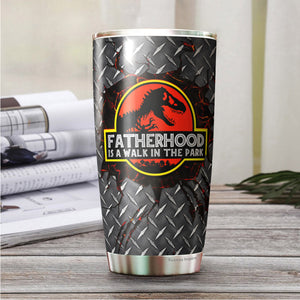 Fatherhood Is A Walk In The Park Tumbler - Tumblers For Dad From Daughter, Son, Kids - Birthday Gifts For Dad Tumbler - Gifts Idea For Dad, Daddy, Father - Fathers Gifts - Tumbler 20oz