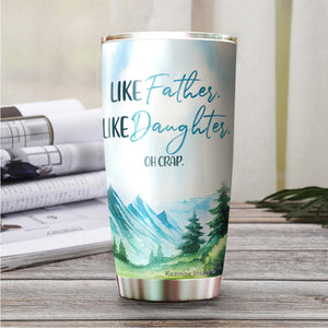 Kozmoz Inspire Like Father Like Daughter Tumbler 20 Oz - Best Gift for Father from Daughter - Dad Father Gifts on Birthday, Christmas, Fathers Day 2022