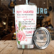 Load image into Gallery viewer, Kozmoz Inspire To My Daughter Roses Tumbler 20 Oz Gifts - Valentine's Day Gift Ideas for Daughters To My Daughter Tumbler - Christmas, Xmas, Birthday, Wedding, Mother's Day Mug Gifts