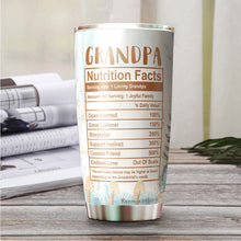 Load image into Gallery viewer, Kozmoz Inspire Grandpa Nutrition Facts Tumbler 20 Oz Gifts - Grandpa Mug Father&#39;s Day Present Gifts for Grandpa - Grandpa Birthday Gifts from Grandkids, Grandpa Bear Tumbler 20 Oz