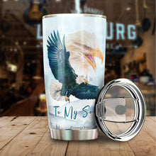 Load image into Gallery viewer, Kozmoz Inspire To My Son Eagles Tumbler 20 Oz Gifts from Dad - Tumbler Gift for Son from Dad - Meaningful Gift for Son Kids from Dad, Mothers Day, Birthday, Christmas 2022