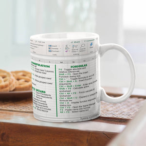 Excel Command Mug - Accountant cup - Accountant funny mug - accounting gift - cpa gifts - excel life - accounting graduation gifts -  excel shortcut, na CPA,CFO, Coworkers, Men, Women Mug 11Oz 15Oz