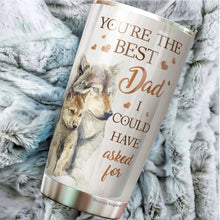 Load image into Gallery viewer, You&#39;re The Best Dad Tumbler - To My Dad Tumbler From Daughter - Wolf Dad Insulated Coffee Tumbler - Birthday Gift For Dad, Daddy, Father