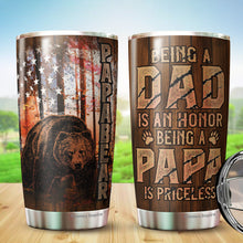 Load image into Gallery viewer, Papa Bear Tumbler - Fathers Day Gift -Christmas gift for Dad- Best Gifts For Dad From Son- Birthday Gifts For Dad From Daughter, Funny Dad Cups Tumbler, Dad Travel Mug