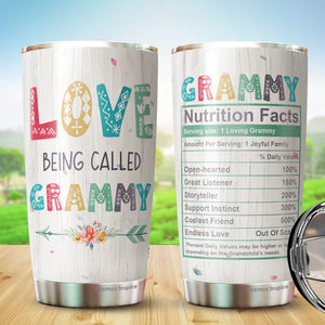 Love Being Called Grandma Coffee Tumbler 20oz - Gifts For Women Grandma Coffee Tumbler Mothers Day Gifts - Gift Women Grandma Gifts -Gifts From Grandson Grandkids Grandma Tumbler