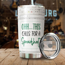 Load image into Gallery viewer, Ohh.. This Call For A Spreadsheet Tumbler - Accounting gift - Cpa gifts - Excel life - Accounting graduation gifts - excel shortcut -Nutritional Facts Tumbler Gifts - Tumbler Gifts for Accountant, na CPA,CFO, Coworkers, Men, Women Tumbler 20 oz