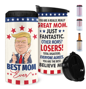 Gifts For Mom - 12Oz Best Mom Ever Can Cooler Tumblers Travel Mug Cup Gifts - Mothers Day Gift From Daughter Son - Best Gift For Mother's Day - Christmas Gift For Mom - Moms Ideas Birthday Tumbler