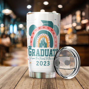 Tumbler Graduation Gifts 2023 - Funny Graduation 20 Oz Travel Mug For College High School Phd Graduates College Masters Degree Friend Daughter Son - Graduation Decorations For Men, Women